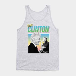 Bill Clinton Saxophone Graphic Design 90s Style Hipster Statement Tee Tank Top